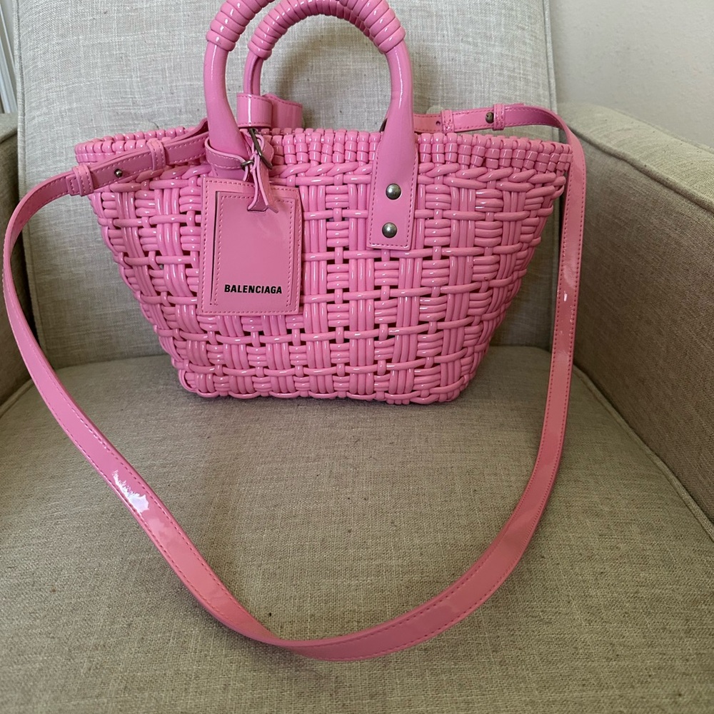 Balenciaga Pink Woven Women's Bag XS - Picture 2 of 9